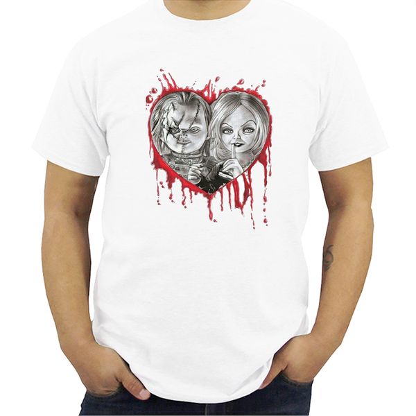 

чаки t shirt men высокое качество прохладный streetwear мужчины tshirt повседневный horror tshirt чаки печать o-neck мужской одежды streetwe