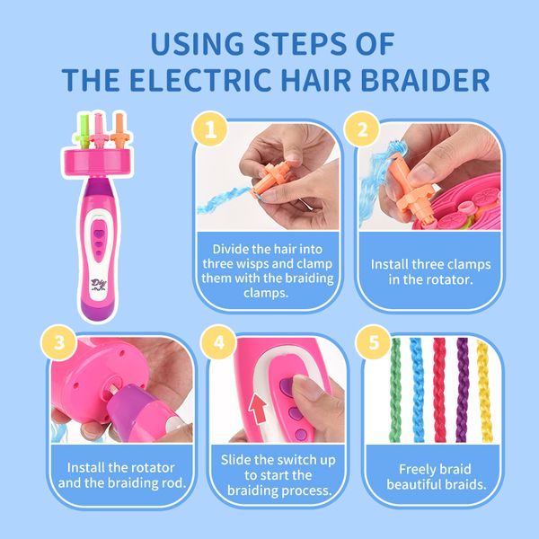 

электрического автоматического волос плетельных стильного плетение прическа инструмент twist плетельная машина волосы заплести плетение play