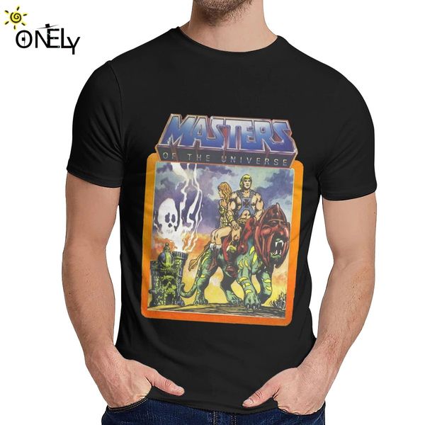 

round neck he-man masters of the universe battlecat and teela tee shirt graphic print man soft t shirt s-6xl