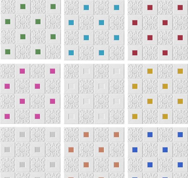 

decorative stereo room wallpaper waterproof wall self-adhesive 10pcs stickers ceiling bedroom living 3d foam bde2010 nrgyj