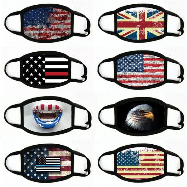 

2020 new clown face mask мода хлопок drollskull flag digital sports mouth маски дизайнерские маски # 405, Black