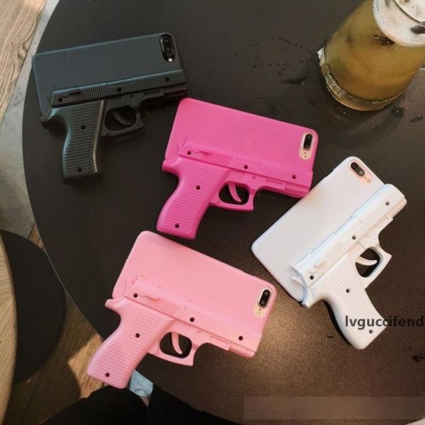 

fashion 3d gun shape hard pc shockproof phone shell case cover for iphone 11 pro max xr 6 6s 7 8 plus x xs max pistol toy style phone case