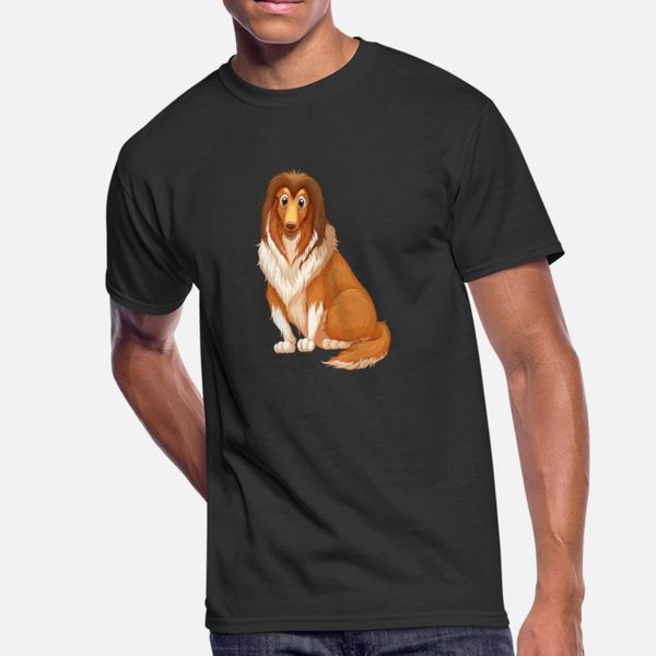 

cartoon collie t shirt men character short sleeve s-xxxl homme graphic funny summer style vintage shirt