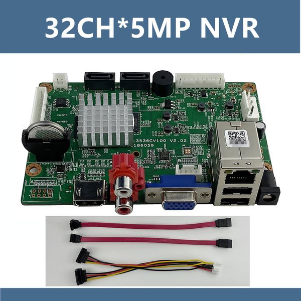 

kits 32ch*5mp h.265 nvr network digital video recorder 2 sata max 8t *2 onvif mtion detection cms xmeye p2p mible surveillance, Black;white