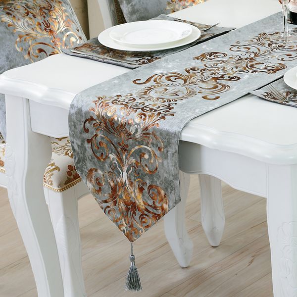 

floral table runner wardrobe fashion decorative european style flag stamping