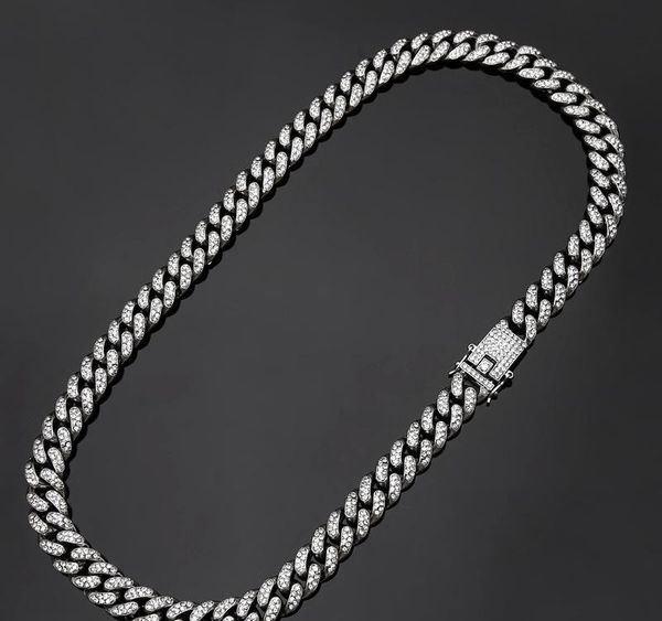 

2019 bling diamond iced out chains necklace mens cuban link chain necklaces hip hop personalized jewelry for women men233
