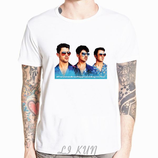 

men t-shirt male tee-shirt jonas brothers cool brothers white t shirt , gift for menwomen customize tee shirt kids tees