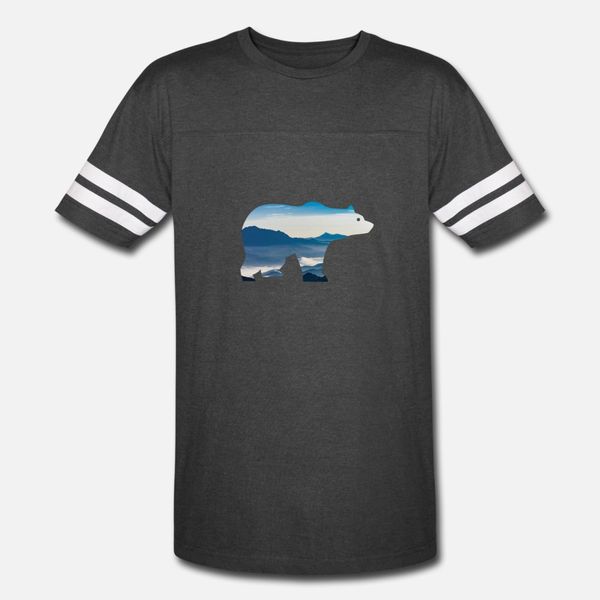 

bear in mountains t shirt men famous 100% cotton plus size 3xl leisure famous funny spring pictures shirt