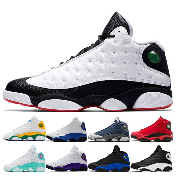 

13 13s he got game flint bred chicago lucky green aurora green playground men basketball shoes women dmp trainers sneakers