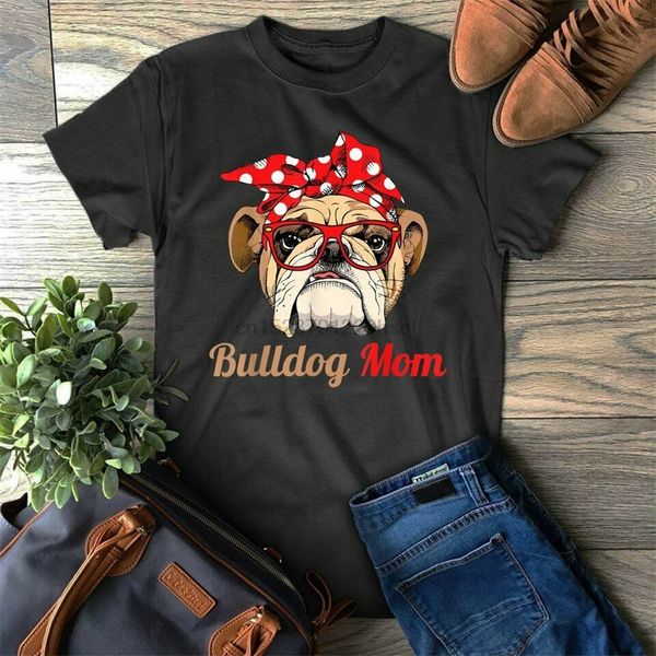 

english bulldog mom funny t-shirt mother day gift idea for mommy for youth middle-age the old tee shirt