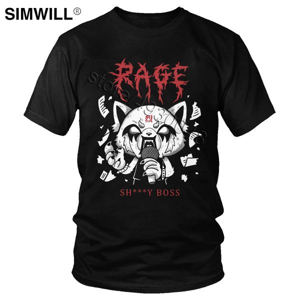 

men aggretsuko aggressive retsuko karaoke rage mood t shirt crazy japanese anime manga t-shirt short sleeve cotton tee merch