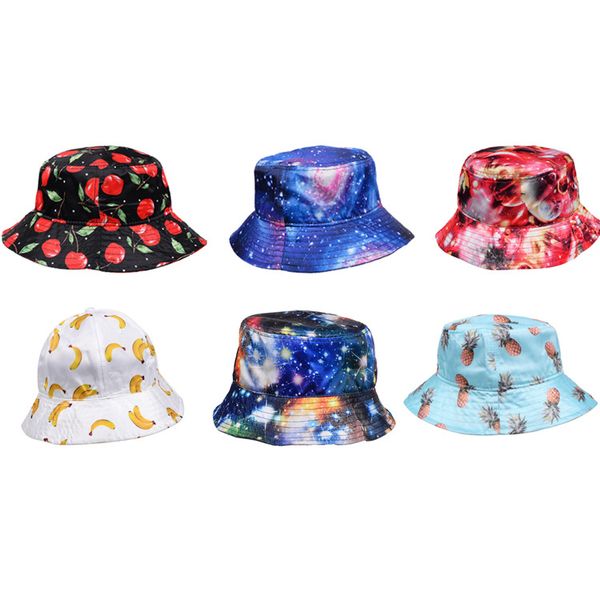

hats summer double side bucket hat men pure color fedoras starry sky outdoor fisherman hat visor basin cap womens beanie hats, Blue;gray