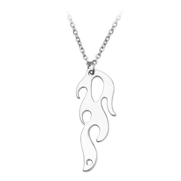 

панк хип-хоп стиле рок моды пламени цепи сплава ожерелье женская партия нейтральный шарм ключицы цепи, Silver