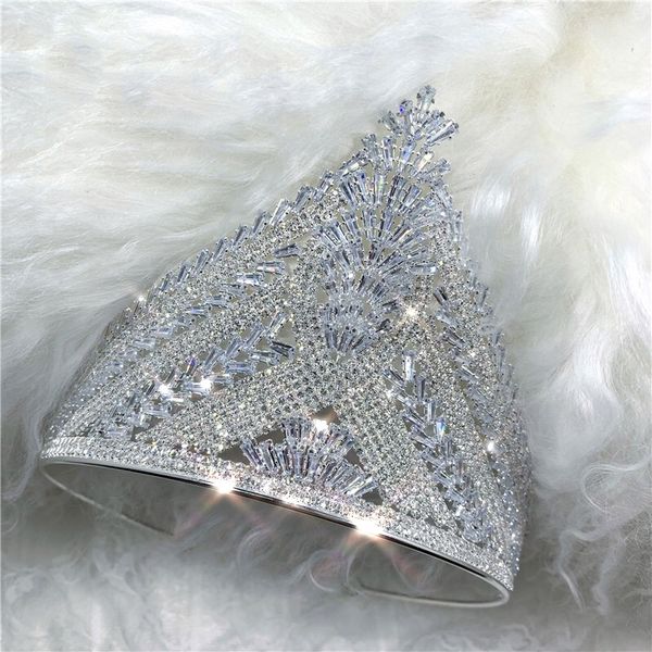 

princess crown excited циркон классический дизайн элегантный свадебные украшения свадебные волос диадемы коронки женщины циркон princesa, Golden;silver