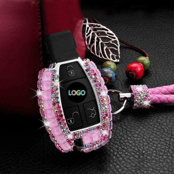 

gift luxury diamond bling key case holder ring for a b r g class glkgla w204 w251 w463 w176, Silver