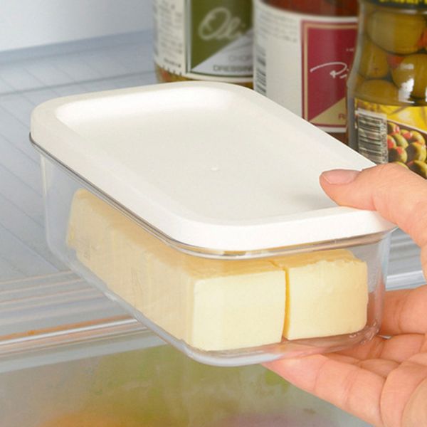 

cutting container sealing with lid rectangle food storage home butter box keeper