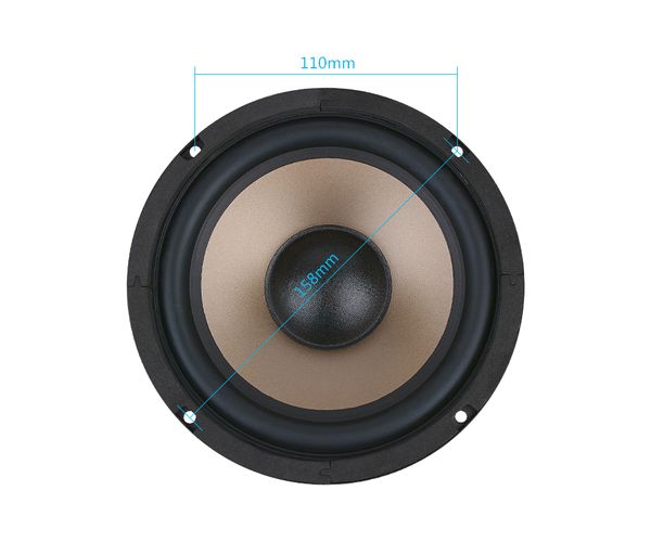 Freeshipping 6,5 polegadas alto-falante Subwoofer 80W 4 8 Ohm High Power Bookshelf Sound System Febre Woofer Música Altifalante DIY Para