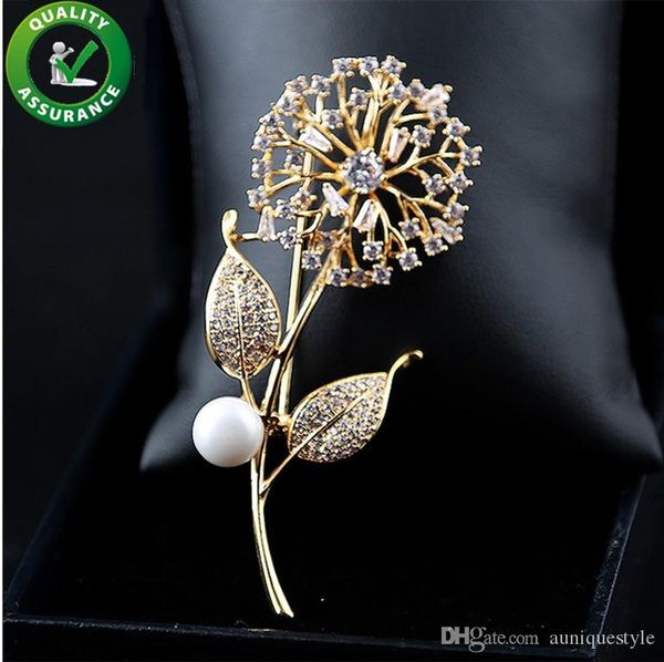 

jewelry designer brooches crystal luxury brooches men women fashion wedding accessories bead dandelion brooch pins elegant bridal xmas gift, Gray