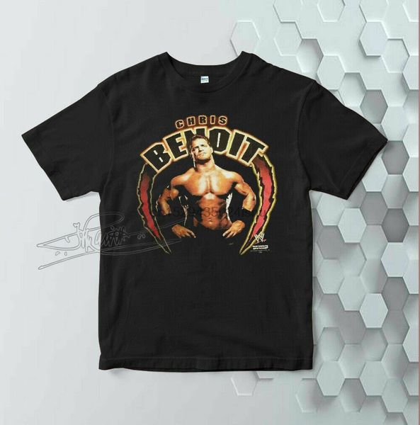 

vintage chris benoit wwf wrestling ecw t shirt reprint