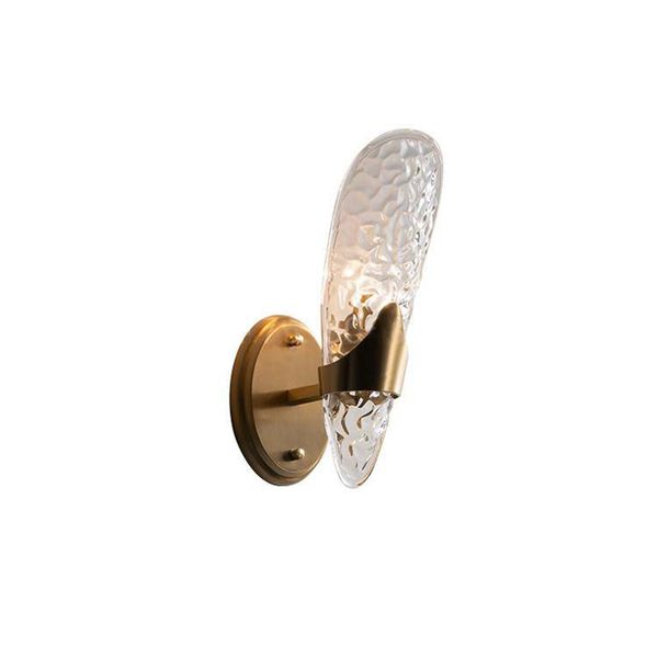 

h65 brass wall lamp clear glass lamp shade vintage luxury living room bedroom aisle hallway wall sconce for art decoration ing