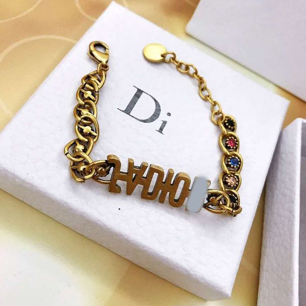 

designer's new ja letter color diamond fashion ladies bracelet seiko light luxury temperament versatile exquisite bracelet, Black