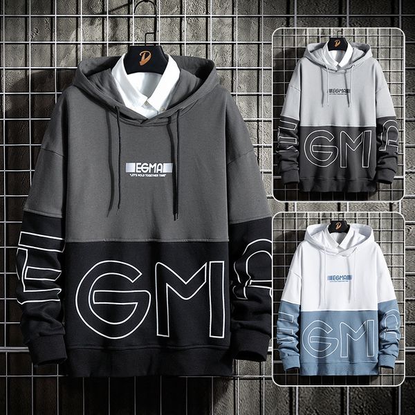 

men's sweater trendy hat ins autumn new korean style trendy student trendy brand coat casual sports jacket men's clothing, Black;white