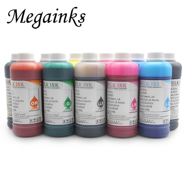 

ink refill kits 500ml /bottle waterproof pigment for dx2 dx4 dx5 dx6 dx7 printhead related large format inkjet printers black mbk