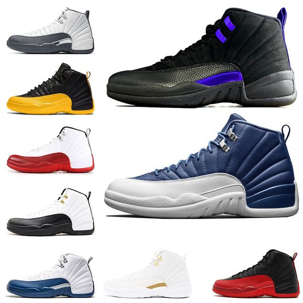 

new jumpman 12s dark concord mens stone blue retro basketball shoes royal game the master game flu taxi 12 men sneakers sports trainers