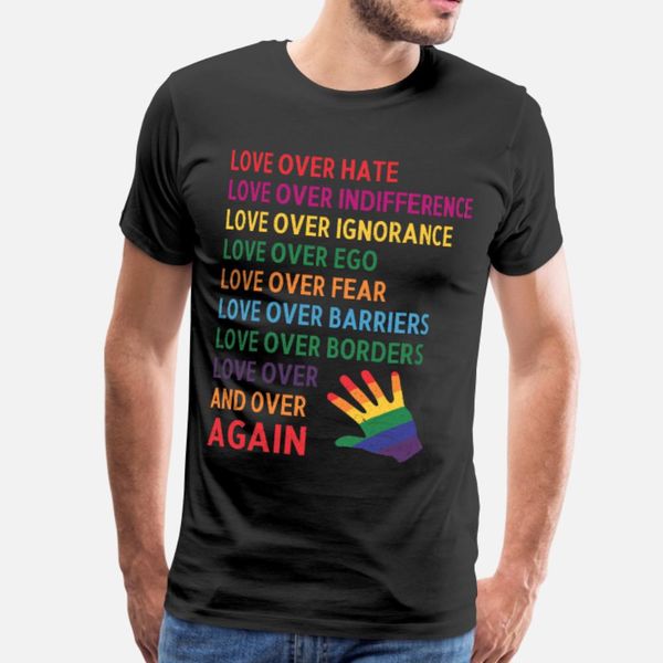 

love over hate t shirt men customize cotton plus size 3xl novelty fit funny casual summer normal shirt