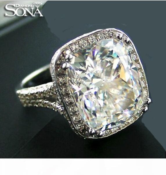

sona 8 karat diamond silver queen ring extra large diamond euro-american exaggerating trendsetting color grade ij wedding or engagement ring, Golden;silver