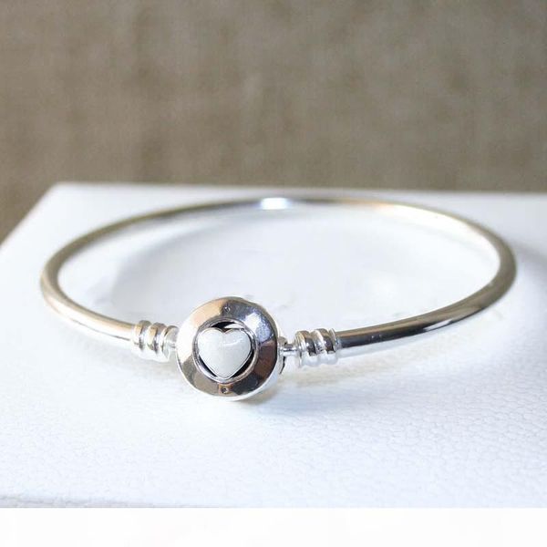 

классический белый эмалевый браслет оригинальная коробка для пандоры стерлингового серебра 925 свадебные браслеты set, Black