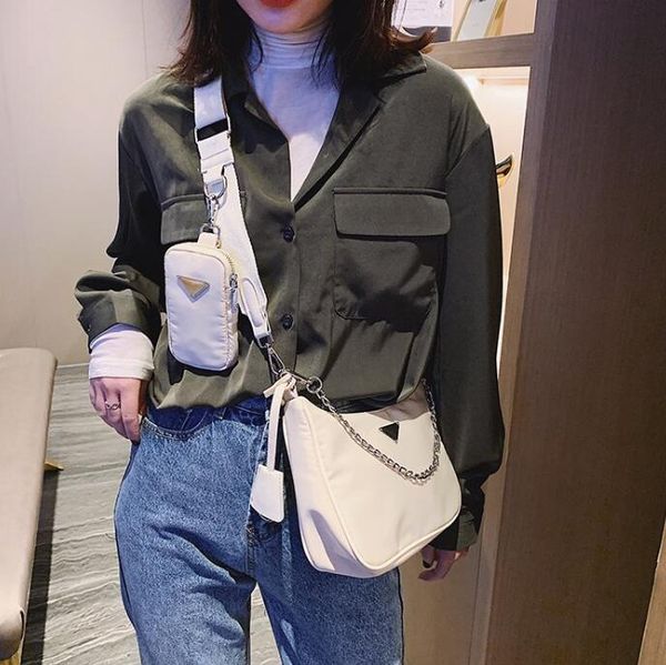 

price designer shoulder bag fashion nylon canvas bag lady zero purse women messenger bag clutch wallet, Silver
