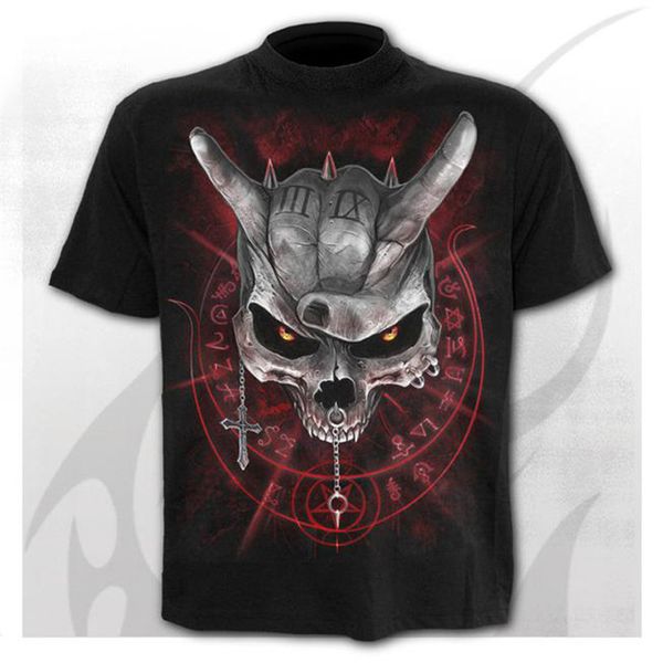 

new design skull street print slim 3d print shirts hippie plus size plus size men clothing
