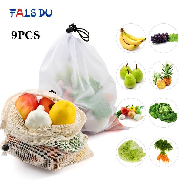 

hanging baskets reusable vegetable fruit bags eco friendly shopping toys mesh produce washable kitchen storage