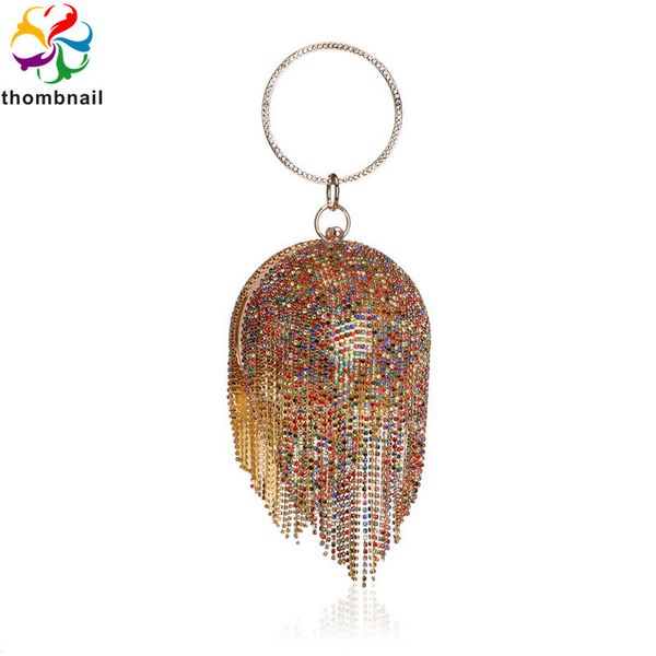 

gold and color luxury diamond evening party clutches bag cocktail purse women wedding bride crystal handbag