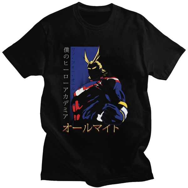 

trendy boku no hero academia t shirt for men short sleeves anime manga all might plus ultra t-shirts pure cotton tee gift