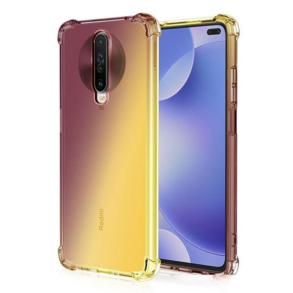 

air cushion gradient colorful transparent case for xiaomi redmi note9 9s pro 10x pro k30 note 8 7 pro t go 9 8 7 a soft tpu shockproof cover