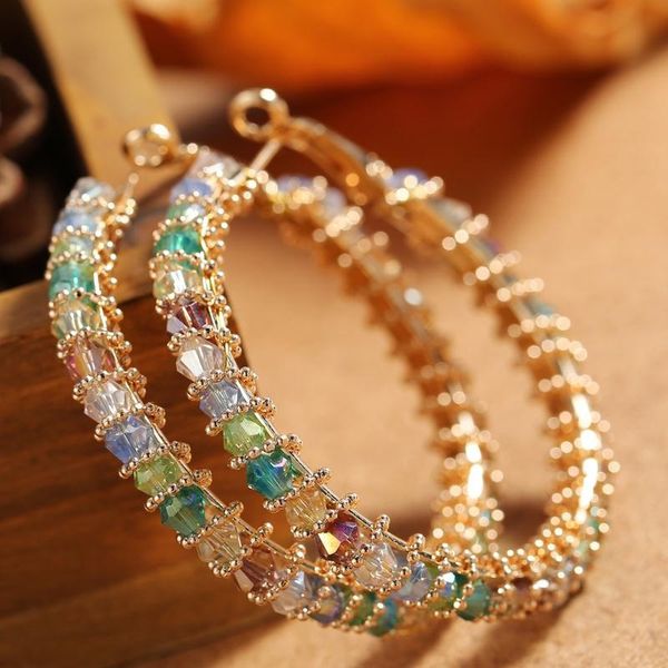 

new fashion trendy women earrings jewelry yellow gold plated cz big earrings hoops for girls women nice gift, Golden;silver