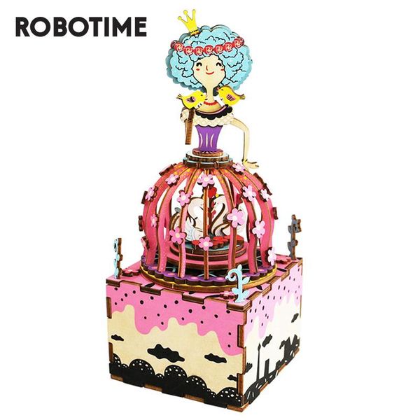 

for box 3d diy wooden toys assembly rotatable birthday children robotime am405 puzzle model musical music kits building gift jolsz