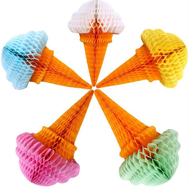 

paper hanging handmade party decoration honeycomb ball ice cream wedding stores