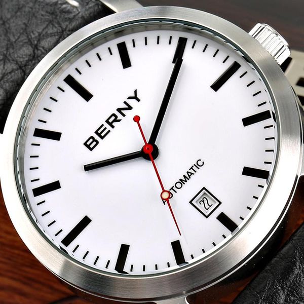 

berny men watch quartz mens watches fashion relogio saat montre horloge masculino erkek hombre gift 2678m, Slivery;brown
