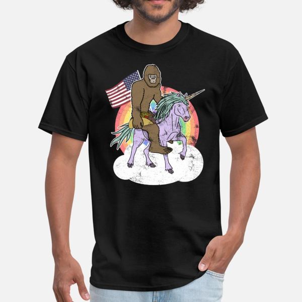

bigfoot riding unicorn taco usa sasquatch grunge t shirt men printed cotton size s-3xl letters fit comfortable summer standard shirt