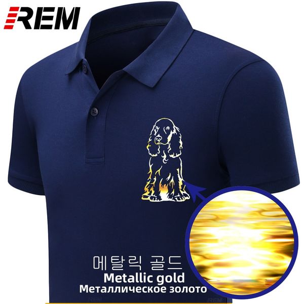 

mens polos shirt new cute cocker spaniel dog print shirt casual cotton short sleeve mens shirts cool men polo-shirt street wear