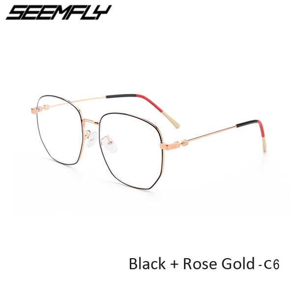 

seemfly optical glasses anti blue light ultralight computer goggle fashion flexible portable eyeglasses frames eyewear, White;black