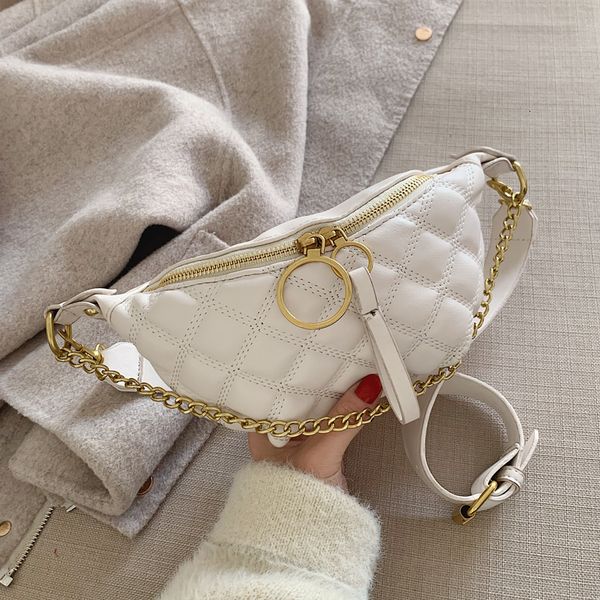 

pu leather waist bags for women 2020 small solid color shoulder simple bag lady chest crossbody handbags bag