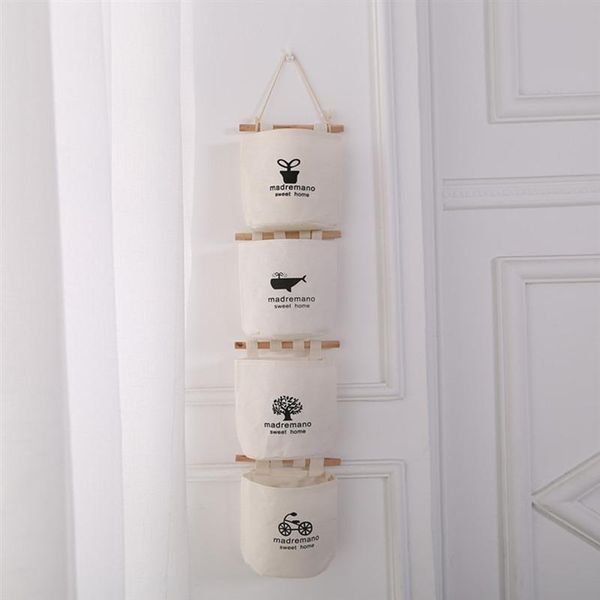 

висячие двери для хранения организатор 1шт хлопок простой номер для карманы сумка 4 шкафчик для ванной стена ткани льняные dzaku yh_pack