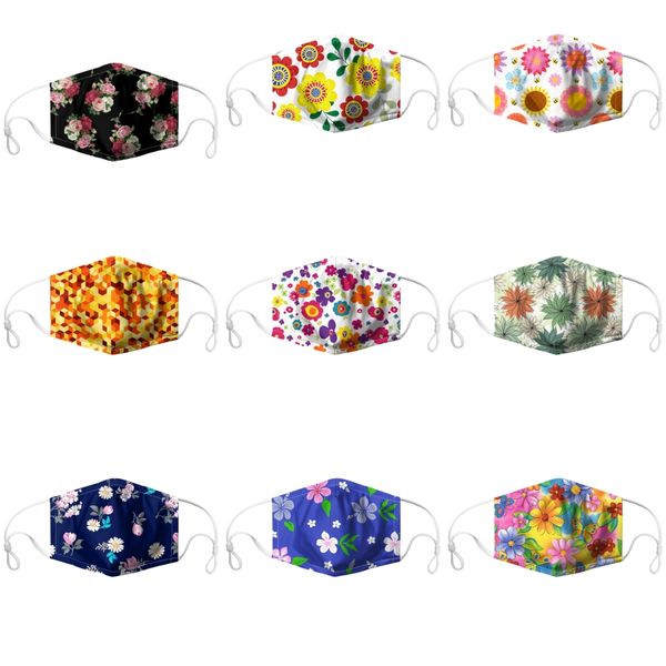 

sun face masks rabbit print earloop dust filtritionmascherine anti saliva mouth mask cover breathable#267, Black
