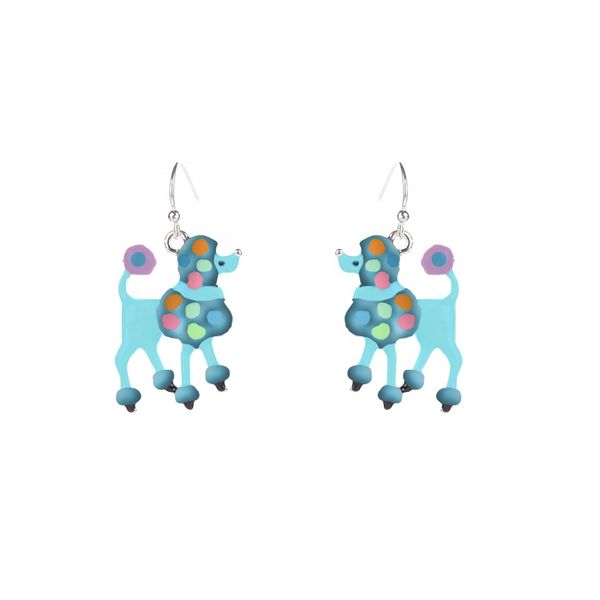 

women earrings colorful enamel dog earrings handmade metal earring gifts girls anniversary wedding party earring jewelry for women, Silver