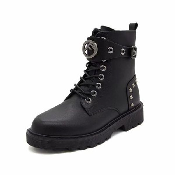 

lady fashion wedge sneakers spring short boots hidding heels black