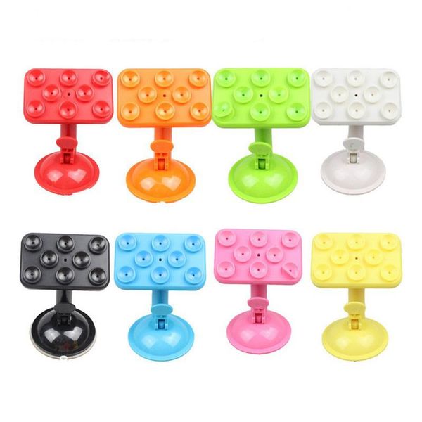 

cgjxs360 degree rotation 8 suction cups adsorption universal car phone holder sucker stand for iphone4 5 6 6s plus samsung galaxy gps